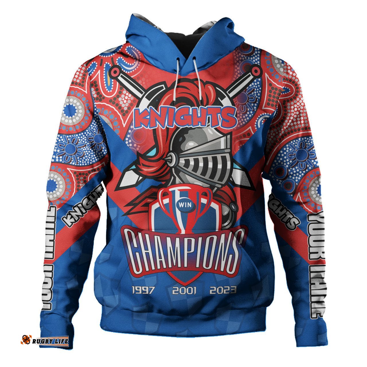 newcastle knights sport hoodie - custom talent win games but teamwork and intelligence win championships with aboriginal style