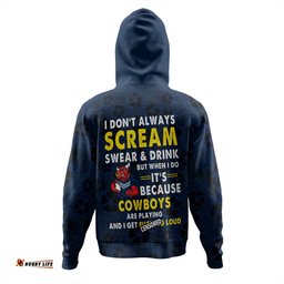 north queensland cowboys hoodie - scream with tropical patterns
