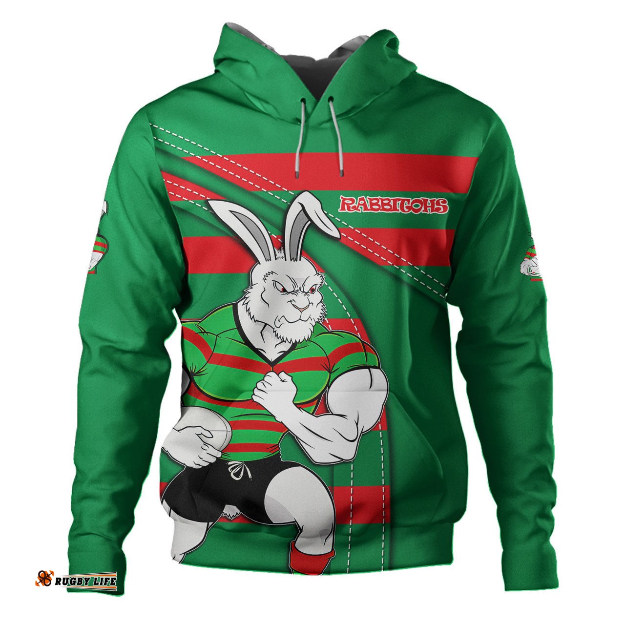 south sydney rabbitohs hoodie custom team of us die hard fan supporters