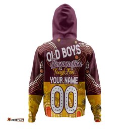 brisbane broncos custom hoodie - old boys bronxnation with aboriginal style hoodie
