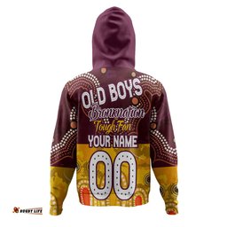 brisbane broncos custom hoodie - old boys bronxnation with aboriginal style hoodie