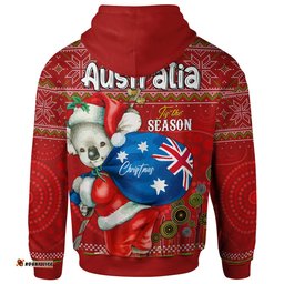 aboriginal christmas hoodie custom australia koala ugly christmas with aboriginal inspired red hoodie