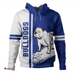 canterbury-bankstown bulldogs hoodie - bulldogs mascot quater style