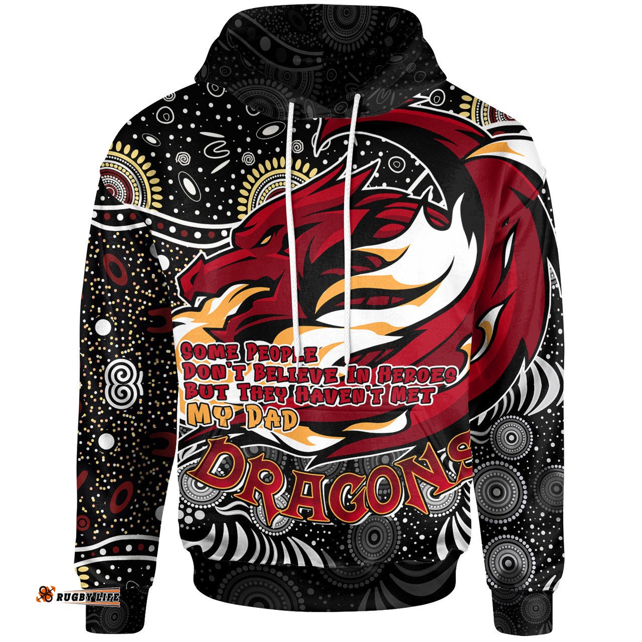 st. george illawarra dragons hoodie - custom dragons pattern father's day hoodie