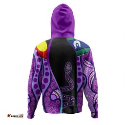 australia aboriginal custom hoodie - purple indigenous rainbow serpent inspired hoodie