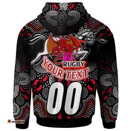 australia st george hoodie - custom st george ball aboriginal inspired indigenous sport style hoodie