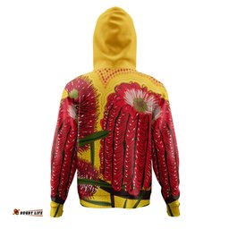 australia aboriginal hoodie - aboriginal dot art of australian native banksia flower hoodie