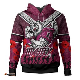 australia manly hoodie - custom anzac eagle hoodie