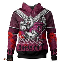 australia manly hoodie - custom anzac eagle hoodie