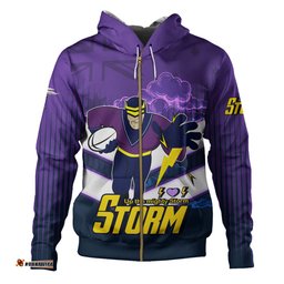 melbourne storm hoodie - melbourne storm mascot with australia flag