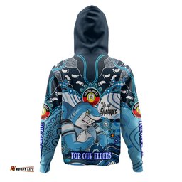 cronulla-sutherland sharks naidoc week custom hoodie - for our elders home jersey hoodie