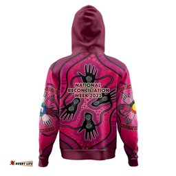 australia national reconciliation week custom hoodie - celebrate indigenous history & culture "be brave. make change" hoodie