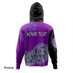 australia aboriginal custom hoodie - purple rainbow serpent dreaming inspired hoodie