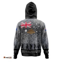 australia anzac day hoodie - australia and new zealand warriors all gave some some gave all black hoodie