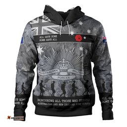 australia anzac day hoodie - australia and new zealand warriors all gave some some gave all black hoodie
