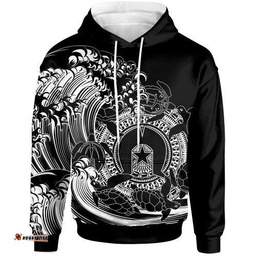 australia torres strait islands inspired hoodie torres strait islands in wave black