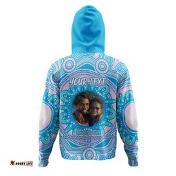 australia aboriginal custom hoodie - believe you can and hold firmly onto your dreams personalised photo (blue) hoodie