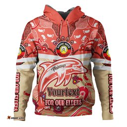 redcliffe dolphins naidoc week custom hoodie - for our elders home jersey hoodie