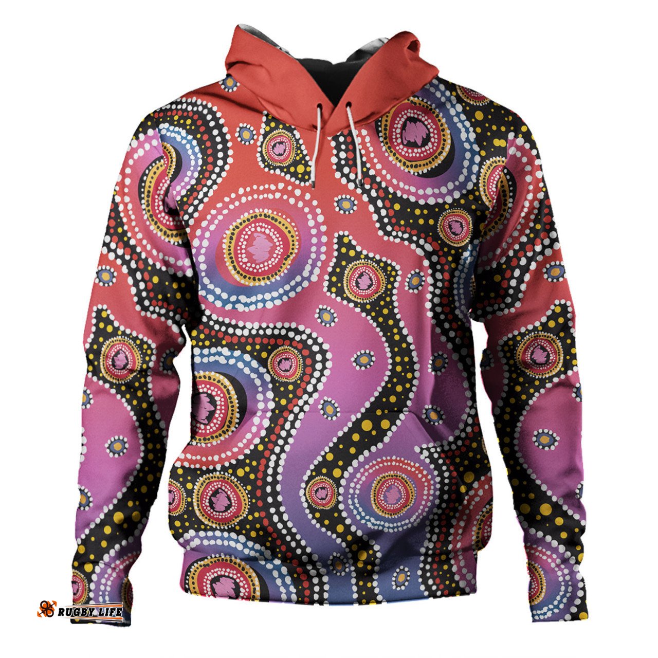 australia aboriginal hoodie - aboriginal background featuring dot design hoodie