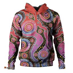 australia aboriginal hoodie - aboriginal background featuring dot design hoodie