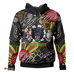 penrith panthers custom hoodie - mighty black the proud of penrith panthers indigenous scratch hoodie