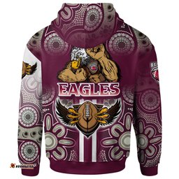 australia sea eagles hoodie - custom australia sea eagles ball aboriginal inspired indigenous sport style hoodie