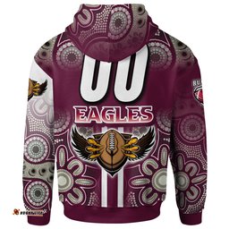 australia sea eagles hoodie - custom australia sea eagles ball aboriginal inspired indigenous sport style hoodie
