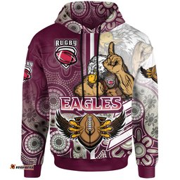 australia sea eagles hoodie - custom australia sea eagles ball aboriginal inspired indigenous sport style hoodie