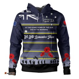 north queensland cowboys anzac custom hoodie - keeping the spirit alive hoodie