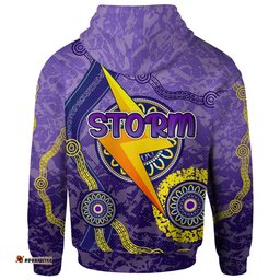melbourne storm hoodie - custom aboriginal inspired melbourne storm hoodie