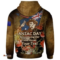 anzac day hoodie custom remembering our fallen heroes hoodie