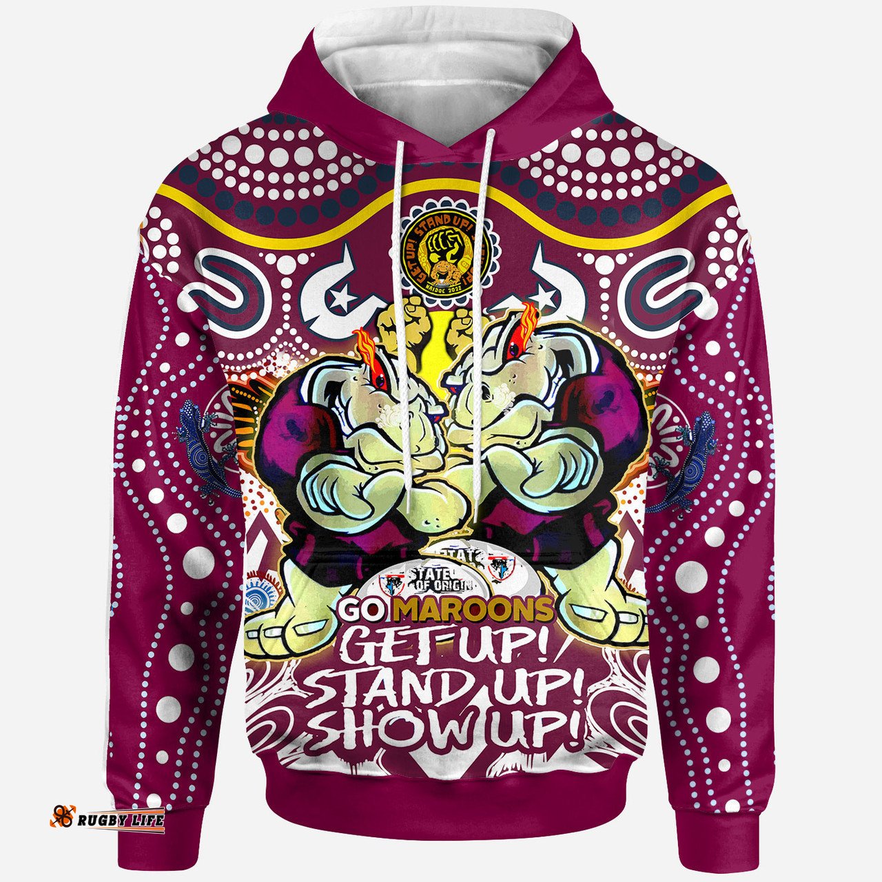 cane toads naidoc week hoodie - custom qld cane toads cane toads get up, stand up, show up hoodie