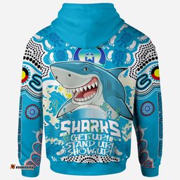 cronulla-sutherland sharks naidoc week hoodie - custom indigenous sharkies naidoc week celebrations hoodie