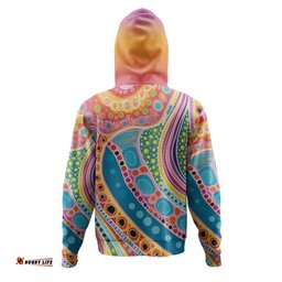 australia aboriginal hoodie - aboriginal colourful dots art inspired hoodie