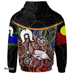 australia custom hoodie aboriginal inspired dot in naidoc week style
