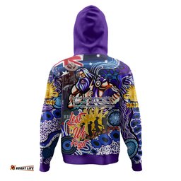 melbourne storm anzac custom hoodie - indigenous melbourne storm australia and nz anzac day aboriginal inspired hoodie