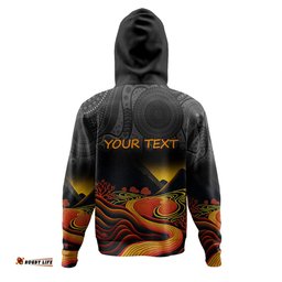 australia aboriginal custom hoodie - rainbow serpent dreamtime land art inspired hoodie