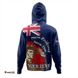 new zealand warriors anzac day custom hoodie - flag anzac day maori patterns hoodie