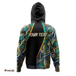 australia aboriginal custom hoodie - color dot dreamtime hoodie