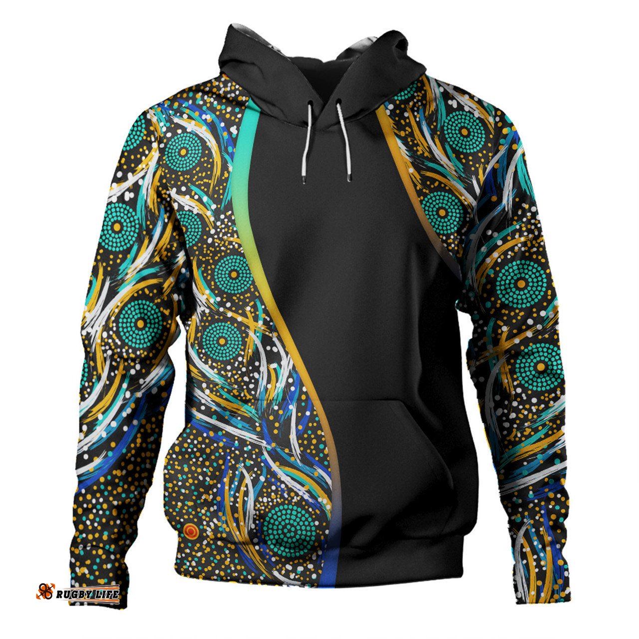 australia aboriginal custom hoodie - color dot dreamtime hoodie
