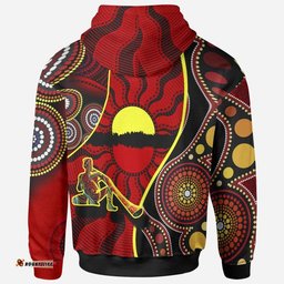 australia hoodie australia aboriginal inspired dots with didgeridoo