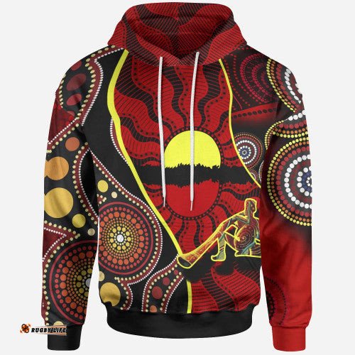 australia hoodie australia aboriginal inspired dots with didgeridoo