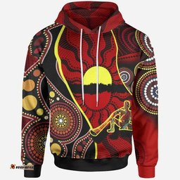 australia hoodie australia aboriginal inspired dots with didgeridoo
