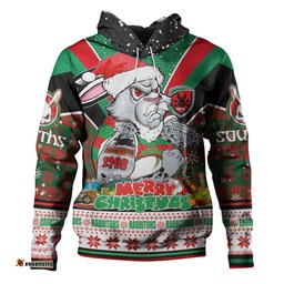 south sydney rabbitohs custom hoodie - south sydney rabbitohs santa aussie big things hoodie
