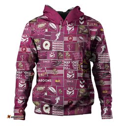 queensland sport hoodie - team of us die hard fan supporters comic style