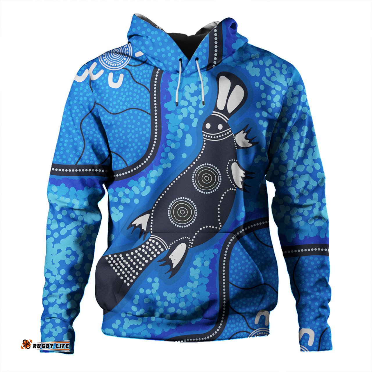 australia aboriginal hoodie - platypus art hoodie