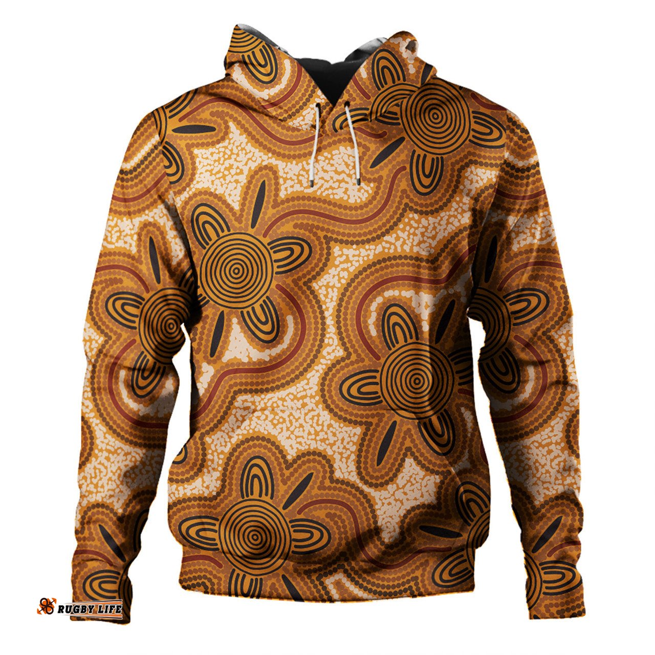 australia aboriginal hoodie - aboriginal art background connection concept hoodie