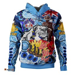 australia anzac hoodie - lest we forget australian and new zealand army corps aboriginal inspired patterns