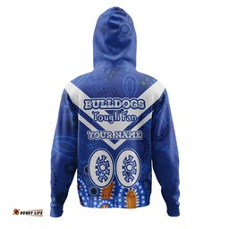 canterbury-bankstown bulldogs custom hoodie - bulldogs for life with aboriginal style hoodie