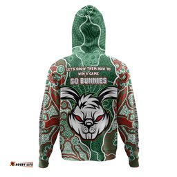 south sydney rabbitohs grand final custom hoodie - custom rabbitohs with contemporary style of aboriginal painting hoodie